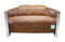 Aviator Pilot Distressed Leather & Aluminium Sofa - Tan Brown