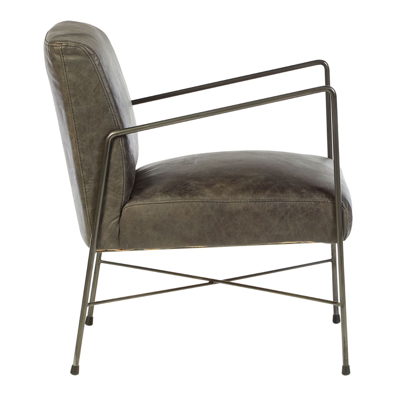 Foundry Ebony Leather Lounge Chair– Indigo Lounge