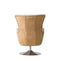 Hamilton Tan Brown Leather Swivel Armchair