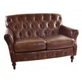 Hardwick Vintage Leather Button Back Sofa