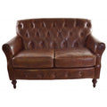 Hardwick Vintage Leather Button Back Sofa