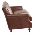 Hardwick Vintage Leather Button Back Sofa