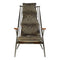 Luther Textured Ebony Leather Lounge Chair