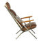 Luther Textured Brown Leather Lounge Chair