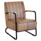 Marlow Grey Leather Industrial Armchair